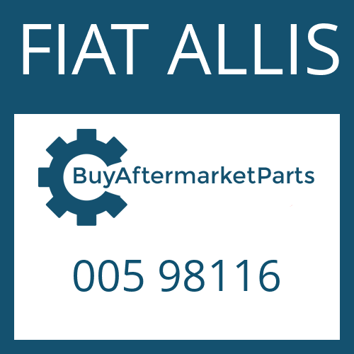 005 98116 FIAT ALLIS FRICTION PLATE