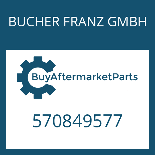 570849577 BUCHER FRANZ GMBH O-RING