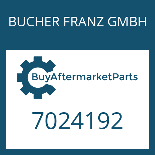 7024192 BUCHER FRANZ GMBH COVER