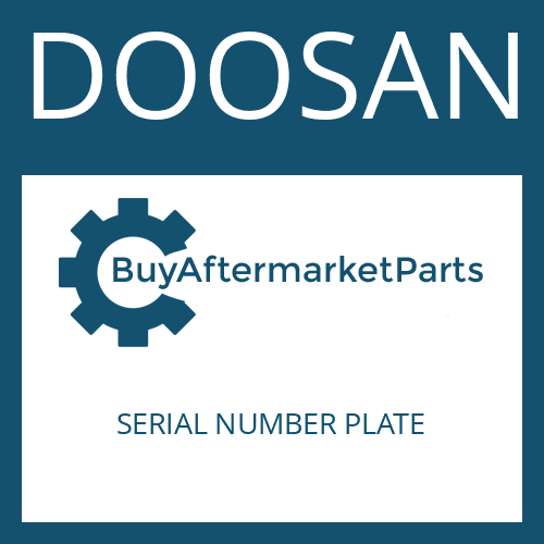 SERIAL NUMBER PLATE DOOSAN TYPE PLATE