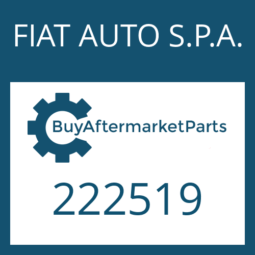 222519 FIAT AUTO S.P.A. ADJUSTING SHIM