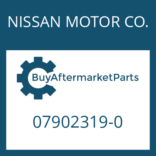 07902319-0 NISSAN MOTOR CO. SHAFT SEAL