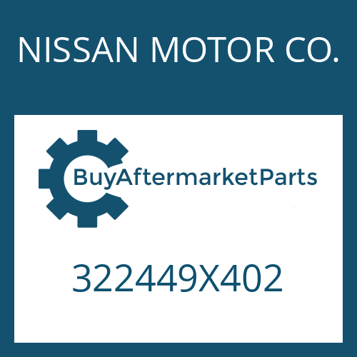 322449X402 NISSAN MOTOR CO. CLUTCH BODY