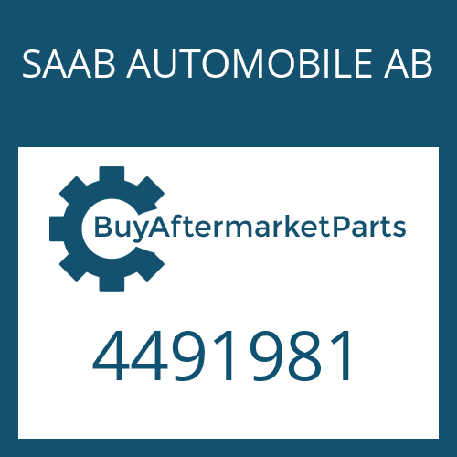 4491981 SAAB AUTOMOBILE AB TAPERED ROLLER BEARING