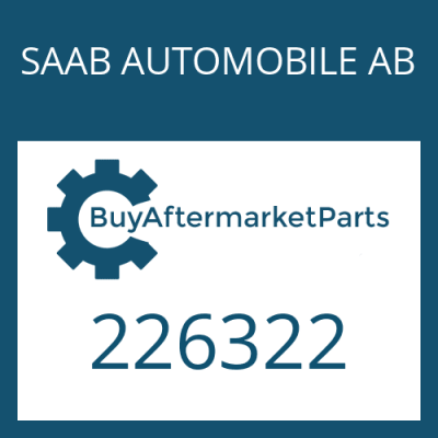 226322 SAAB AUTOMOBILE AB OIL SCREEN