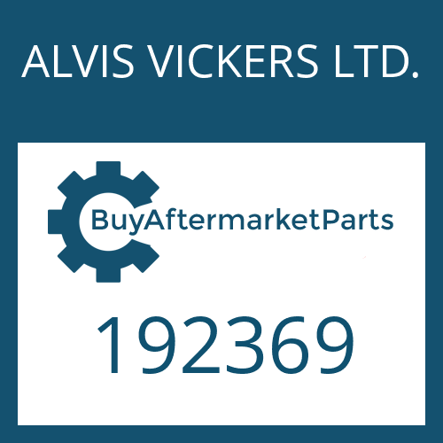 192369 ALVIS VICKERS LTD. WASHER