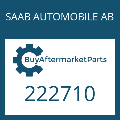 222710 SAAB AUTOMOBILE AB WASHER