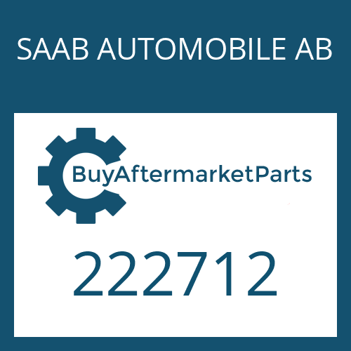 222712 SAAB AUTOMOBILE AB WASHER