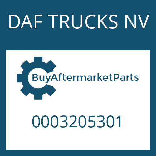 0003205301 DAF TRUCKS NV OUTPUT SHAFT