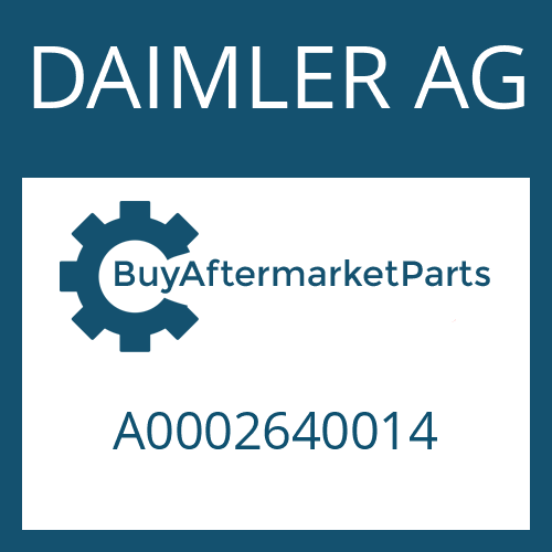 A0002640014 DAIMLER AG AXLE