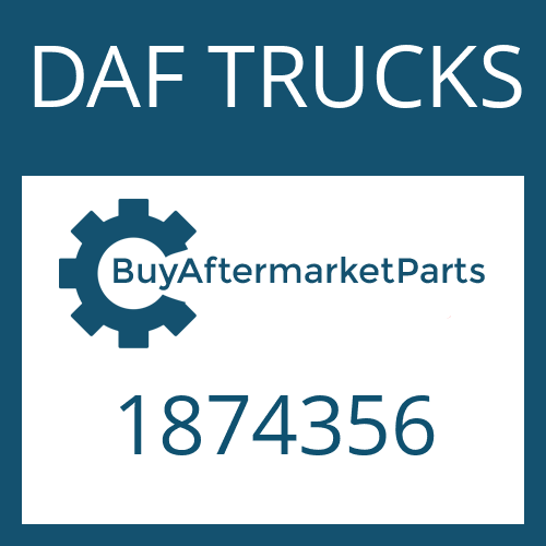 1874356 DAF TRUCKS PLATE