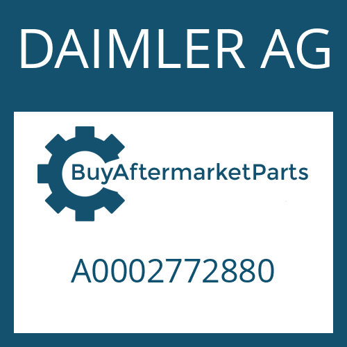A0002772880 DAIMLER AG GASKET