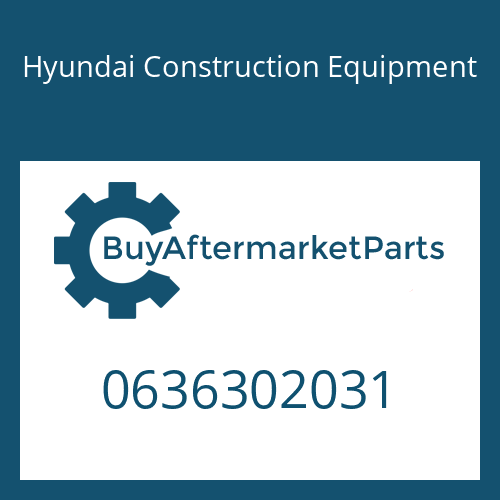 0636302031 Hyundai Construction Equipment SCREW PLUG