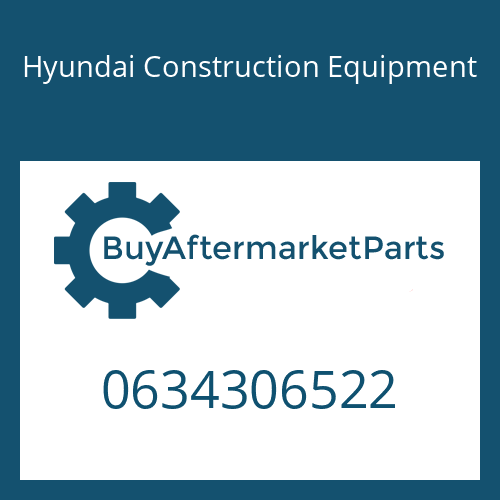 0634306522 Hyundai Construction Equipment O-RING