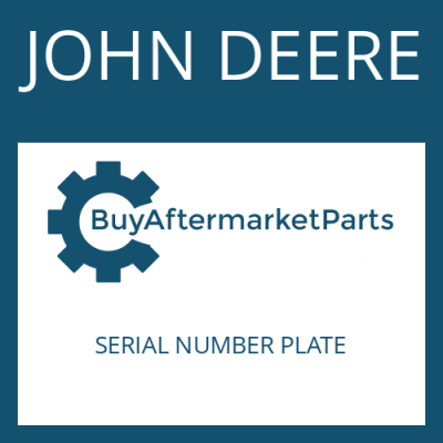 SERIAL NUMBER PLATE JOHN DEERE TYPE PLATE