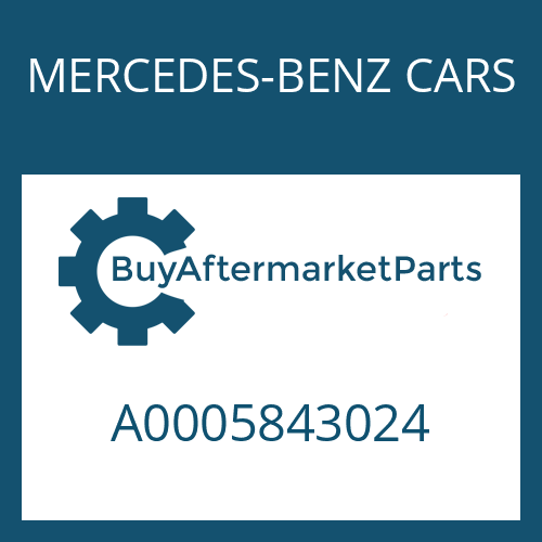 A0005843024 MERCEDES-BENZ CARS TYPENSCHILD