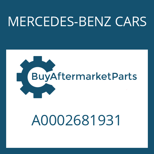 A0002681931 MERCEDES-BENZ CARS SPEEDOMETER WORM