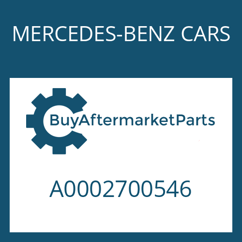 A0002700546 MERCEDES-BENZ CARS ACCUMULATOR