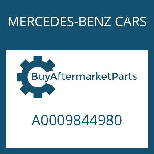 A0009844980 MERCEDES-BENZ CARS CAP SCREW