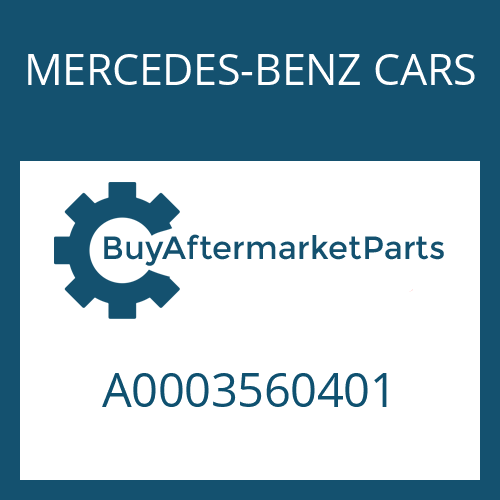 A0003560401 MERCEDES-BENZ CARS HUB