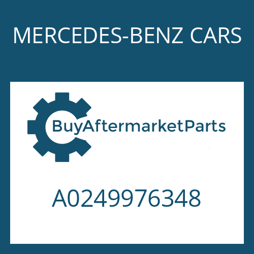 A0249976348 MERCEDES-BENZ CARS O-RING