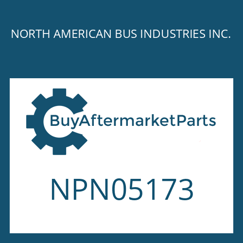 NPN05173 NORTH AMERICAN BUS INDUSTRIES INC. ADHESIVE LABEL