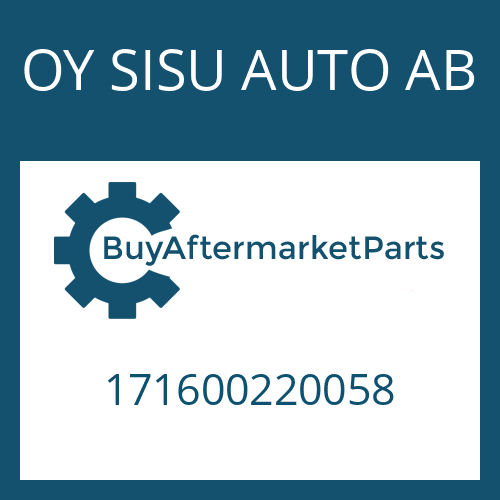 171600220058 OY SISU AUTO AB SLOTTED NUT