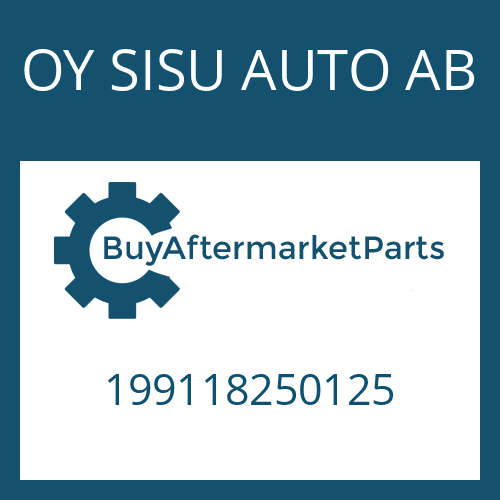 199118250125 OY SISU AUTO AB PLANETARY GEAR