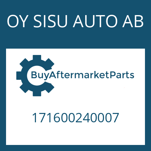 171600240007 OY SISU AUTO AB PLATE