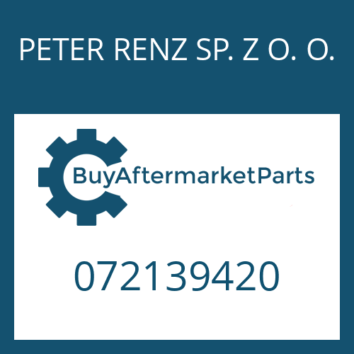 072139420 PETER RENZ SP. Z O. O. TA.ROLLER BEARING