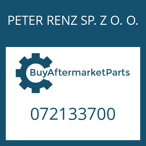 072133700 PETER RENZ SP. Z O. O. SCREW PLUG