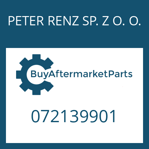 072139901 PETER RENZ SP. Z O. O. HEXAGON SCREW