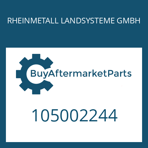 105002244 RHEINMETALL LANDSYSTEME GMBH PIPE UNION