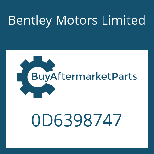 0D6398747 Bentley Motors Limited TORX SCREW