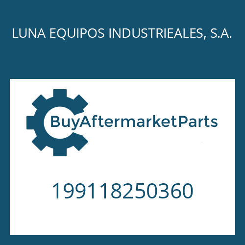 199118250360 LUNA EQUIPOS INDUSTRIEALES, S.A. ADJUSTMENT PLATE