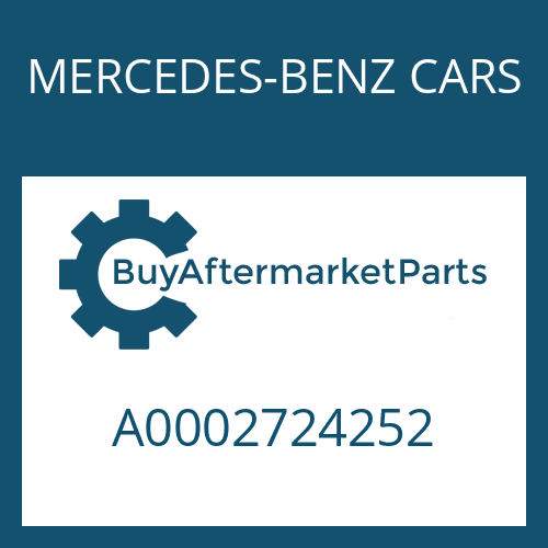 A0002724252 MERCEDES-BENZ CARS SPACING WASHER