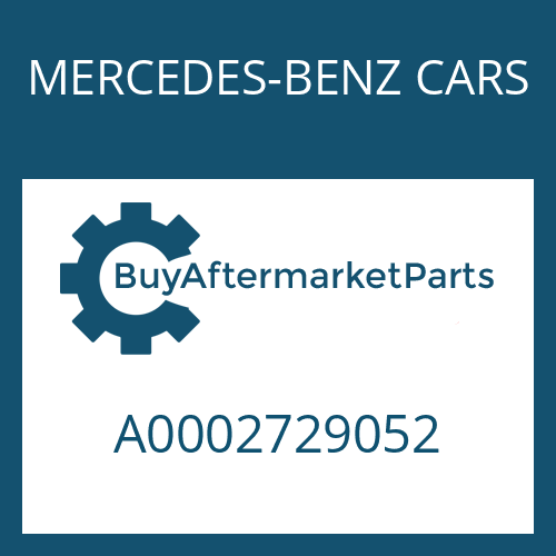 A0002729052 MERCEDES-BENZ CARS SPACING WASHER