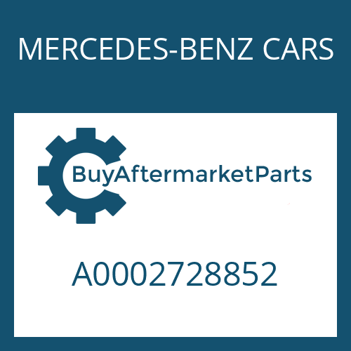 A0002728852 MERCEDES-BENZ CARS SPACING WASHER