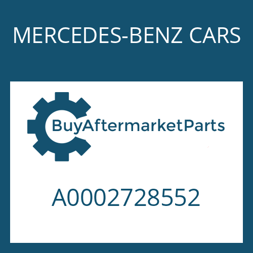 A0002728552 MERCEDES-BENZ CARS SPACING WASHER