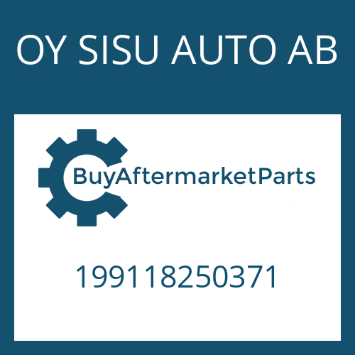 199118250371 OY SISU AUTO AB ADJUSTMENT PLATE