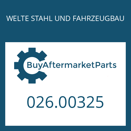 026.00325 WELTE STAHL UND FAHRZEUGBAU OUTPUT FLANGE