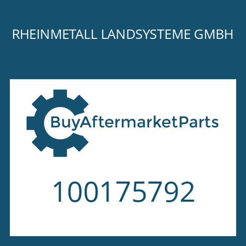 100175792 RHEINMETALL LANDSYSTEME GMBH GASKET