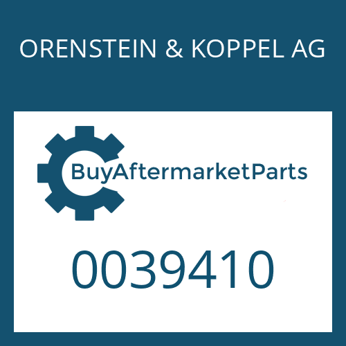 0039410 ORENSTEIN & KOPPEL AG O-RING