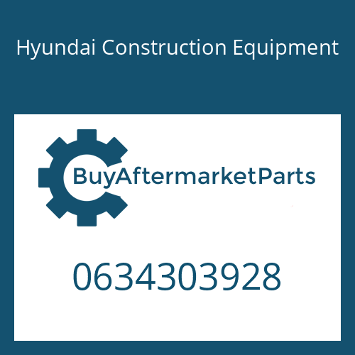 0634303928 Hyundai Construction Equipment O-RING