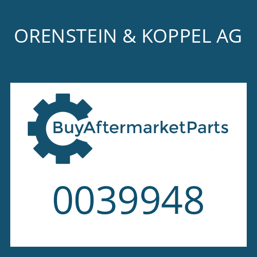 0039948 ORENSTEIN & KOPPEL AG O-RING