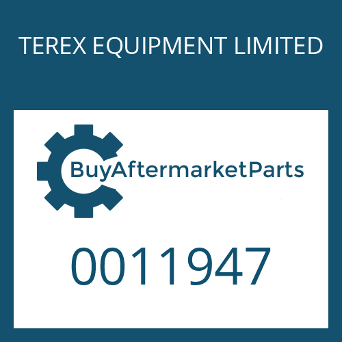 0011947 TEREX EQUIPMENT LIMITED O-RING