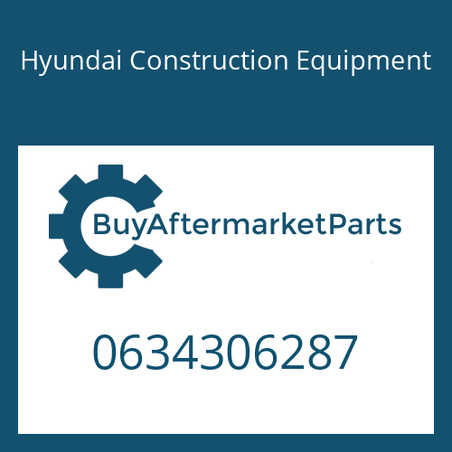 0634306287 Hyundai Construction Equipment O-RING