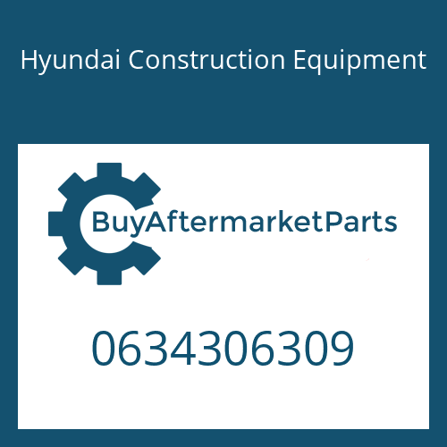 0634306309 Hyundai Construction Equipment O-RING