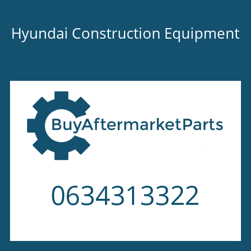 0634313322 Hyundai Construction Equipment O-RING