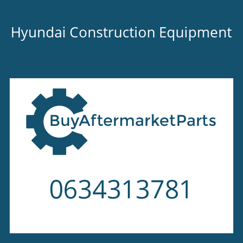 0634313781 Hyundai Construction Equipment O-RING